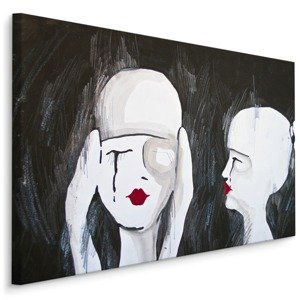 MyBestHome BOX Plátno Abstraktní Portrét Dvou Žen Varianta: 90x60