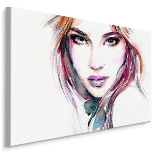 MyBestHome BOX Plátno Akvarel Portrét Mladé Ženy Varianta: 100x70