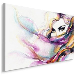 MyBestHome BOX Plátno Barevný Akvarel Portrét Ženy Varianta: 40x30