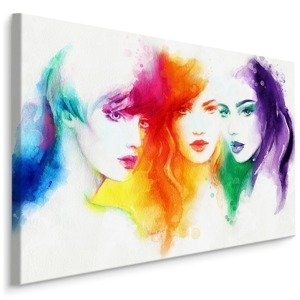 MyBestHome BOX Plátno Akvarelový Portrét Tří Žen Varianta: 100x70