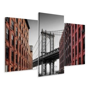 Vícedílné plátno Pohled Na Manhattan Bridge Z Washington Street Varianta: 100x150
