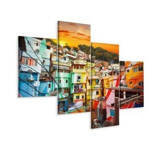 Vícedílné plátno Centrum Města Rio De Janeiro Varianta: 75x120