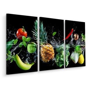 MyBestHome BOX Vícedílné plátno Čerstvá Zelenina Ve Vodě Varianta: 80x120