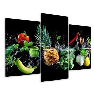 MyBestHome BOX Vícedílné plátno Čerstvá Zelenina Ve Vodě Varianta: 100x150