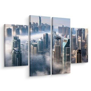 Vícedílné plátno Panorama Města Dubaj V Mlze Varianta: 60x80