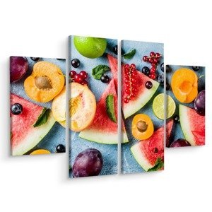 MyBestHome BOX Vícedílné plátno Sváteční Ovoce Varianta: 90x120