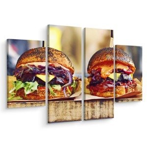 MyBestHome BOX Vícedílné plátno Veganské Hamburgery Varianta: 120x160