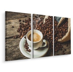 MyBestHome BOX Vícedílné plátno Šálek Horké Kávy Varianta: 80x120