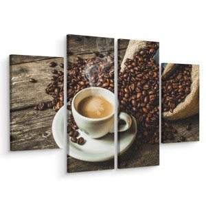 MyBestHome BOX Vícedílné plátno Šálek Horké Kávy Varianta: 120x160