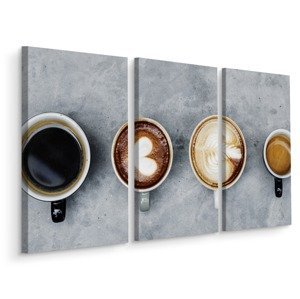 MyBestHome BOX Vícedílné plátno Šálky S Kávou Varianta: 100x150