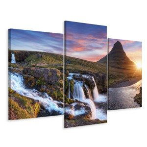 Vícedílné plátno Kirkjufell Hora S Vodopády I. Varianta: 100x150