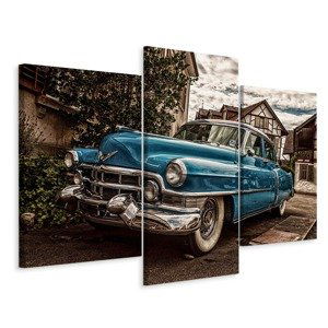 MyBestHome BOX Vícedílné plátno Modrý Cadillac Eldorado Z Roku 1953 Varianta: 120x180