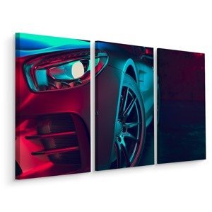 MyBestHome BOX Vícedílné plátno Přední Část 3D Sportovního Vozu Varianta: 100x150
