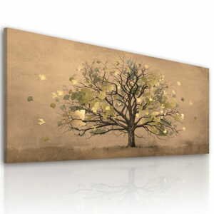 Obraz na plátně BROWN TREE různé rozměry Ludesign ludesign obrazy: 100x40 cm