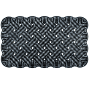 Gumová rohožka - předložka SCRAPER stříbrná 45x75 cm MultiDecor