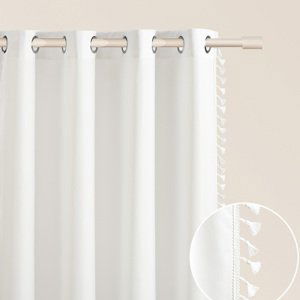 Dekorační závěs BOHO LARA RING bílá 140x250 cm (cena za 1 kus) MyBestHome