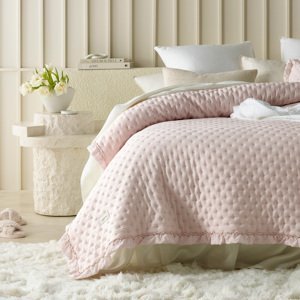 Přehoz na postel ROMANCE II. 220x240 cm pudrová růžová Mybesthome