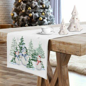 Vánoční ubrus - běhoun na stůl SNĚHULÁK 40x180 cm Mybesthome