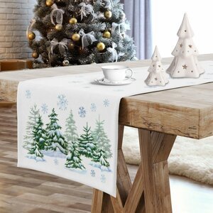 Vánoční ubrus - běhoun na stůl ZIMNÍ LES II. 40x180 cm Mybesthome