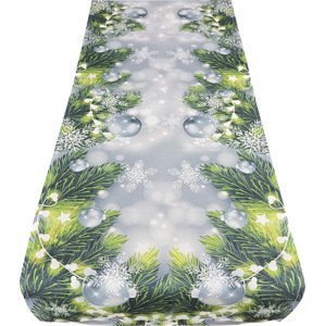 Vánoční ubrus - běhoun na stůl GREEN LIGHT 40x140 cm Mybesthome