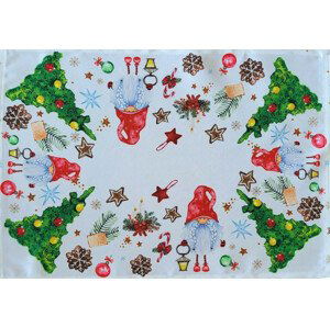 Vánoční dekorační ozdobný ubrousek CHRISTMAS HELLO 32x45 cm Mybesthome