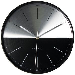 Nástěnné hodiny PETRA černá Ø 30 cm Mybesthome Hodiny mají vteřinovou ručičku