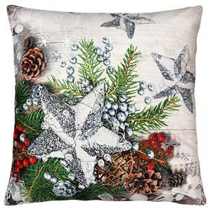 Vánoční polštář XMAS STAR 40x40 cm Mybesthome Varianta: Povlak na polštář s antialergickou prošívanou výplní, 40x40 cm Povlak na polštář s originální