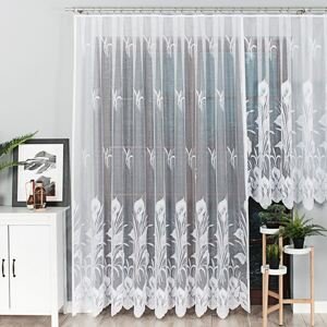 Dekorační vzorovaná záclona KANTANA LONG bílá 300x250 cm (cena za 1 kus dlouhé záclony) MyBestHome