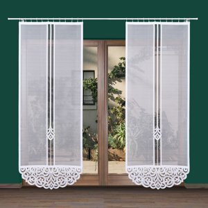 Panelová dekorační záclona ZURIEL LONG, bílá, šířka 90 cm výška 230 cm nebo 250 cm (cena za 1 kus panelu) MyBestHome Rozměr: 90x250 cm
