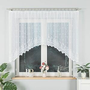 Dekorační oblouková krátká záclona KAROLINA 120 bílá 300x120 cm MyBestHome