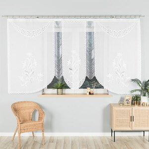 Dekorační oblouková krátká záclona BOGNA 160 bílá 300x160 cm MyBestHome