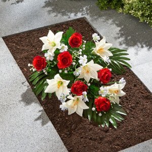Dekorace na hrob "Růže   lilie"