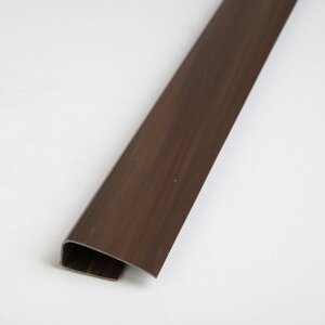 Profil okrajový plastový tmavé dřevo 3000 mm