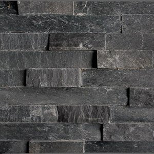 Obklad kamenný lepený DEKSTONE N 3003 Black Slate břidlice rohový 150×(250+300) mm