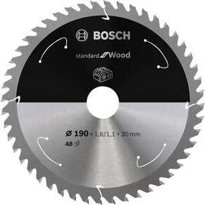Kotouč Bosch Standard for Wood AKU 190×30×1,1 mm 48 z.