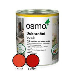 Vosk dekorační Osmo 3104 intenzivní červený RAL 3000 0,375 l