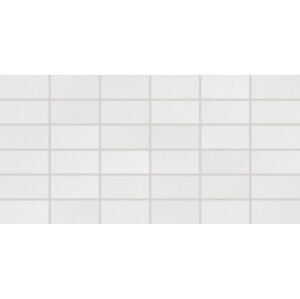 Mozaika Rako Fashion 5×10 cm (set 30×60 cm) bílá DDMBG622