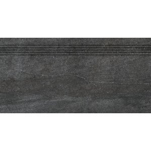 Schodovka Rako QUARZIT 40×80 cm černá DCP84739