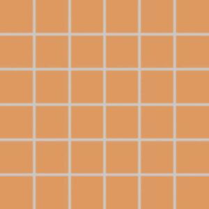 Mozaika Rako Color Two 5×5 cm (set 30×30 cm) světle oranžová matná GDM05150