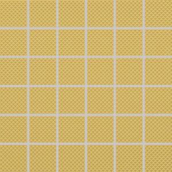 Mozaika Rako Color Two 5×5 cm (set 30×30 cm) tmavě žlutá matná GRS05642