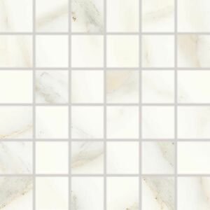 Mozaika Rako Cava 5×5 cm (set 30×30 cm) bílá lesklá WDM05830