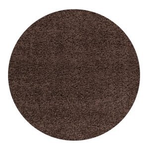 Kusový koberec Life Shaggy 1500 brown kruh - 80x80 (průměr) kruh cm Ayyildiz koberce