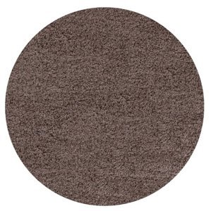 Kusový koberec Life Shaggy 1500 mocca kruh - 80x80 (průměr) kruh cm Ayyildiz koberce