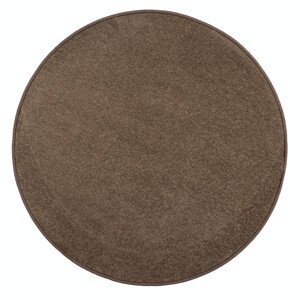 Kusový koberec Eton hnědý 97 kruh - 67x67 (průměr) kruh cm Vopi koberce