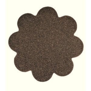Kusový koberec Eton hnědý květina - 160x160 kytka cm Vopi koberce