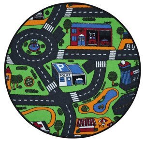 Dětský kusový koberec City life kruh - 200x200 (průměr) kruh cm Vopi koberce