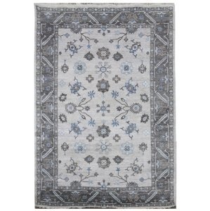 Ručně vázaný kusový koberec Diamond DC-USHAK silver/black - 140x200 cm Diamond Carpets koberce