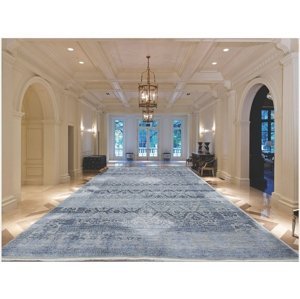 Ručně vázaný kusový koberec Diamond DC-HALI B Silver/blue - 275x365 cm Diamond Carpets koberce