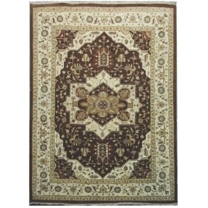 Ručně vázaný kusový koberec Diamond DC-SIRAPI Brown/ivory - 180x275 cm Diamond Carpets koberce