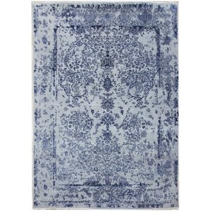 Ručně vázaný kusový koberec Diamond DC-JK ROUND Silver/peacock blue - 180x275 cm Diamond Carpets koberce